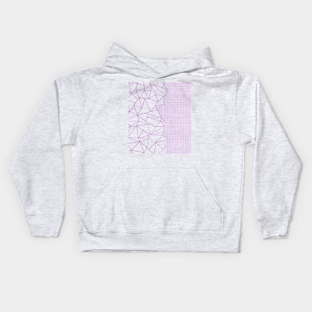 Abstract Grid Amethyst Kids Hoodie by ProjectM